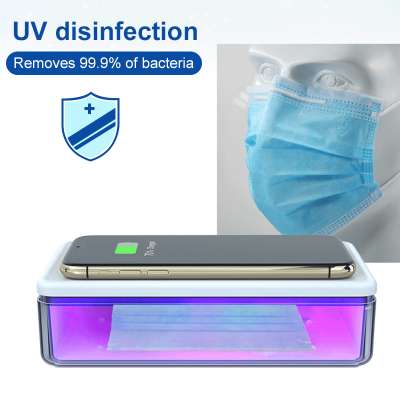 MultiFunction Sterilizer Machine UV Light Cell Phone Sanitizer Wireless Charger Disinfection Box for Mask for Smartphone